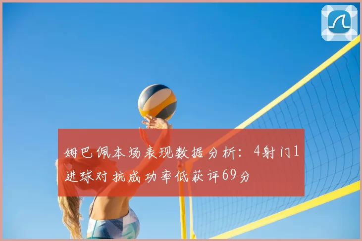 姆巴佩本场表现数据分析：4射门1进球对抗成功率低获评69分