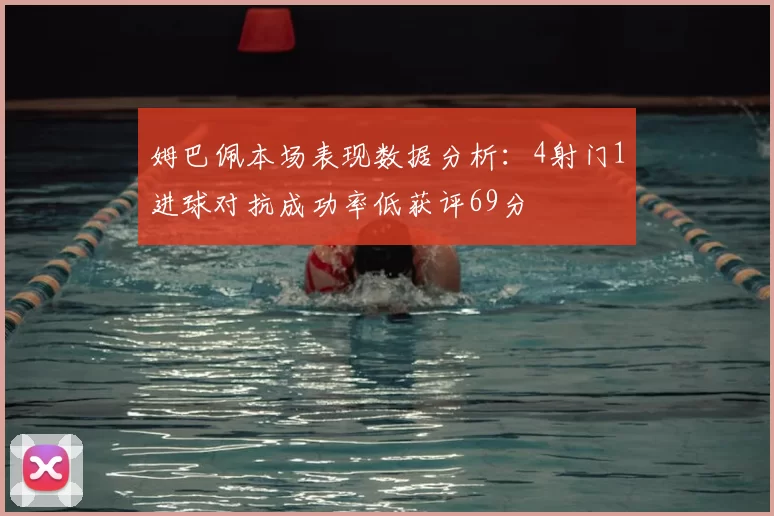 姆巴佩本场表现数据分析：4射门1进球对抗成功率低获评69分
